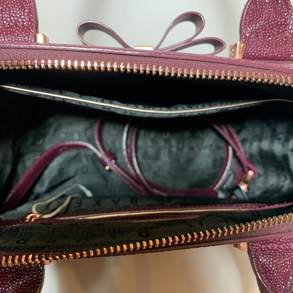 Ted Baker Purple Pebbled Leather Satchel | Pre Loved |