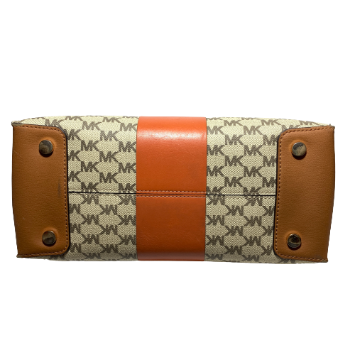 Michael Kors Monogram Center Strip 'Mercer' Satchel | Pre Loved |