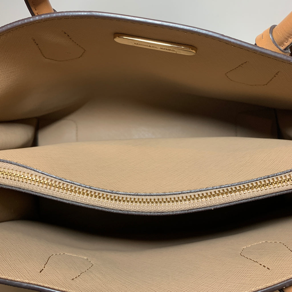 Michael Kors Monogram Center Strip 'Mercer' Satchel | Pre Loved |