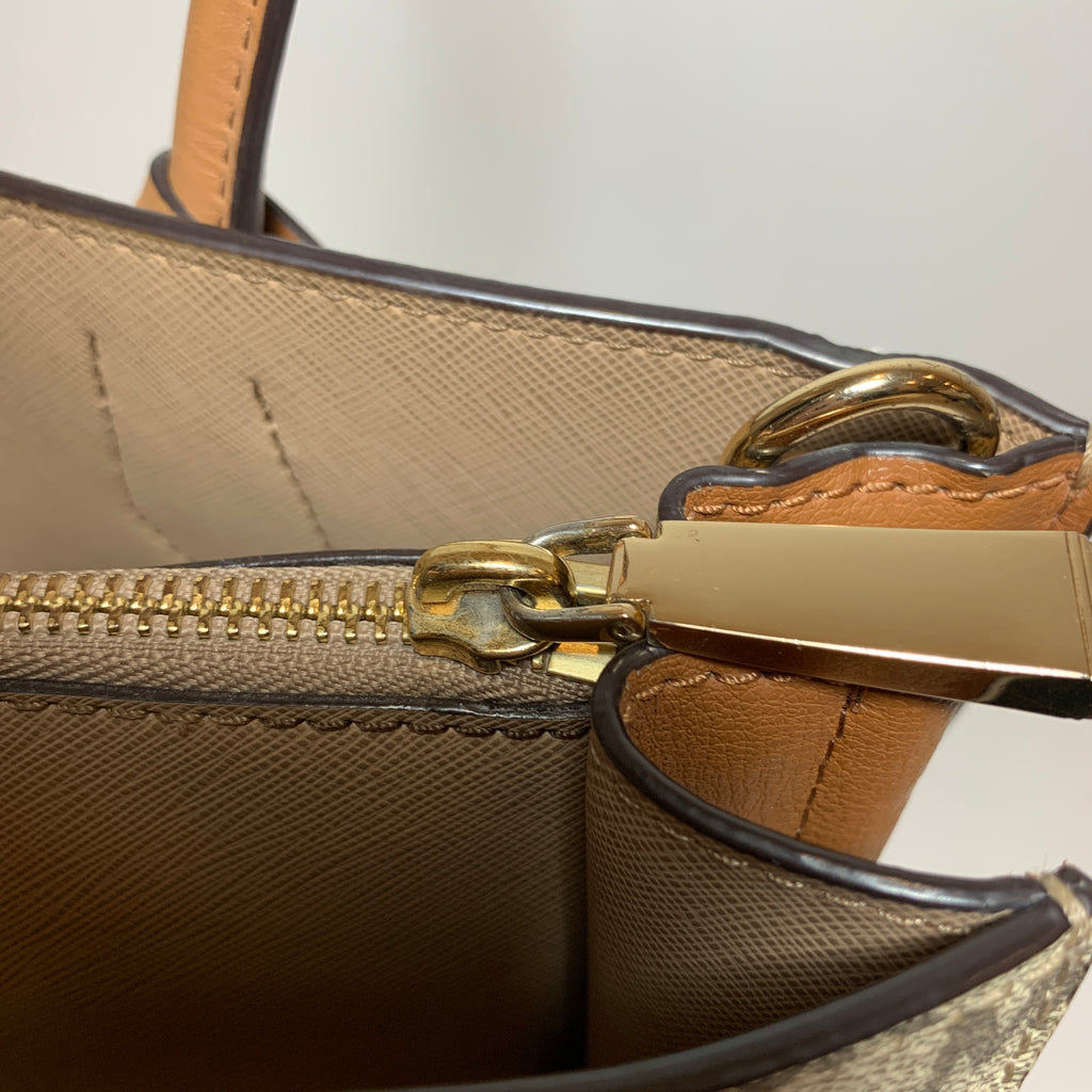 Michael Kors Monogram Center Strip 'Mercer' Satchel | Pre Loved |