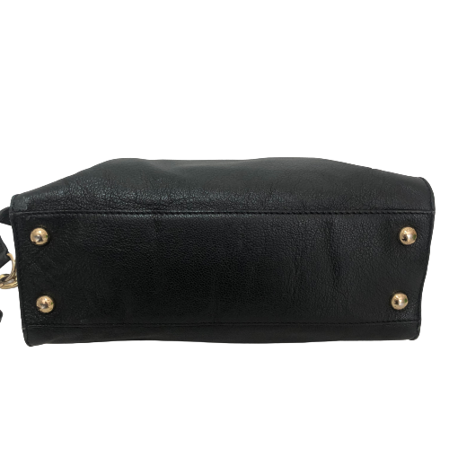 Michael Kors Black Leather Hamilton Lock Satchel | Pre Loved |