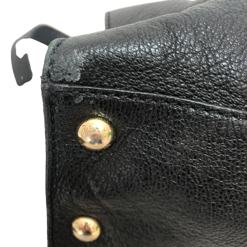 Michael Kors Black Leather Hamilton Lock Satchel | Pre Loved |