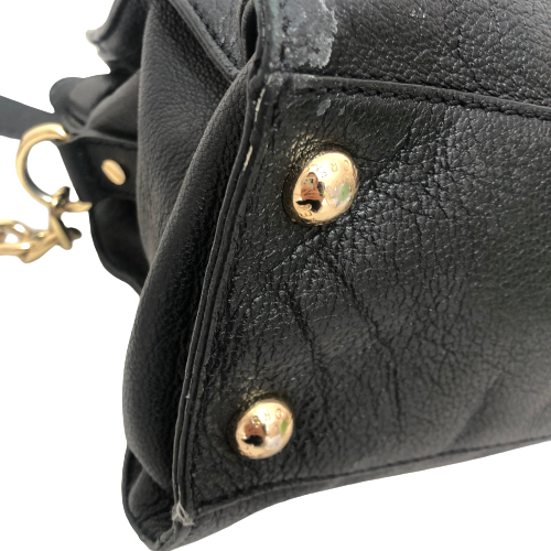 Michael Kors Black Leather Hamilton Lock Satchel | Pre Loved |