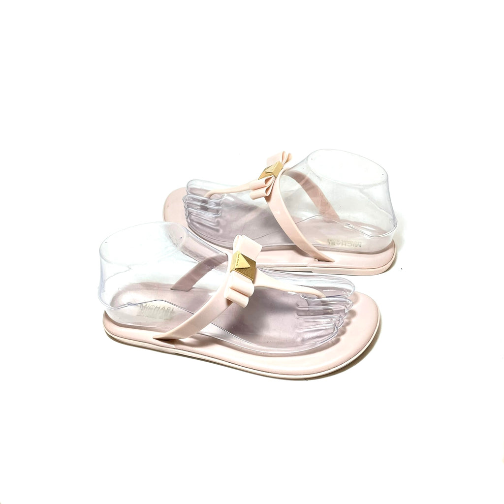 Michael Kors Pink Jelly 'Caroline' Thong Sandals | Pre Loved |