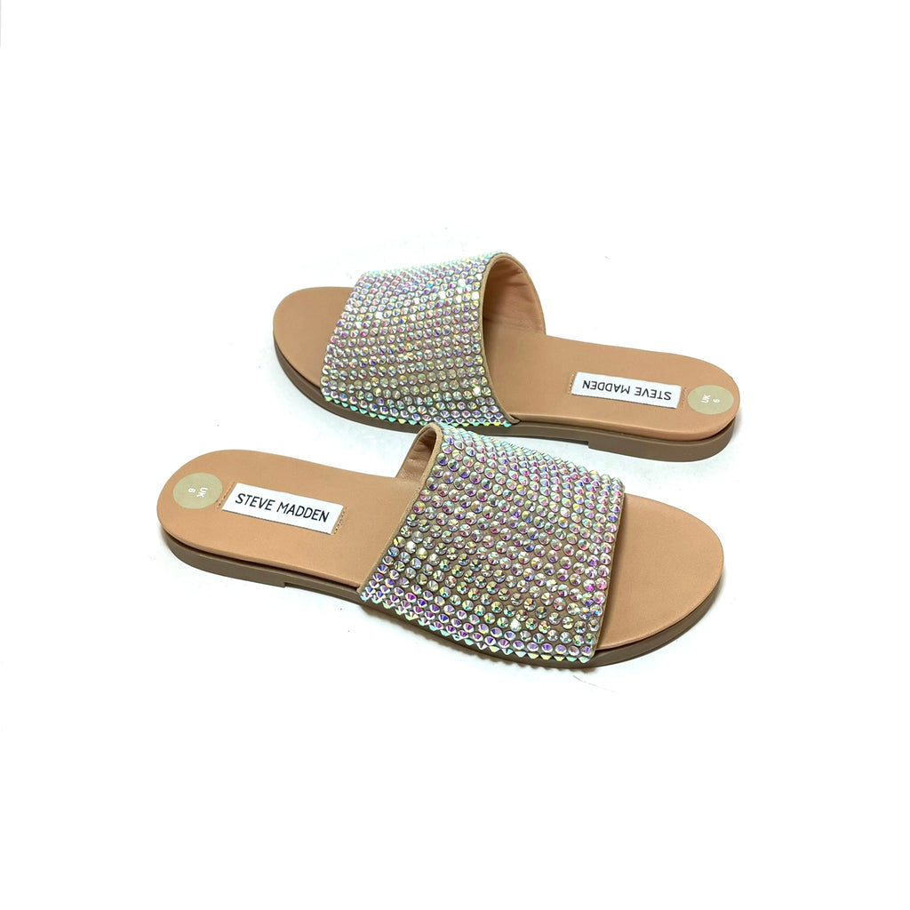 Steve Madden 'Kayan' Rhinestone Slides | Brand New |
