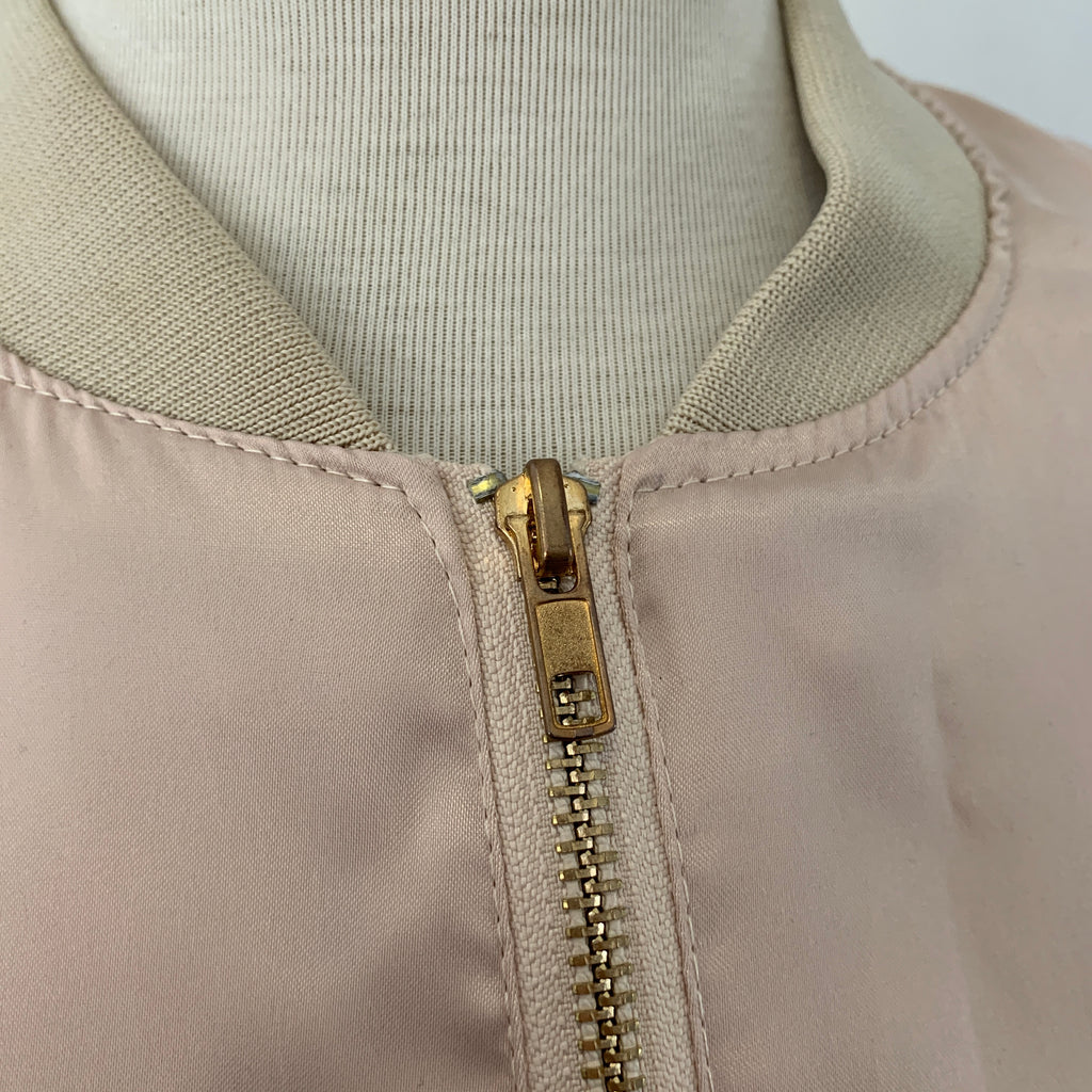 Mantra Beige Satin Bomber Jacket | Brand New |