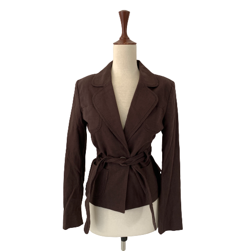 NEXT Brown Linen Jacket & Pants Set | Pre Loved |