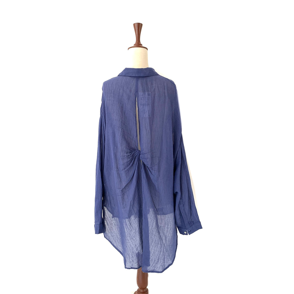 ZARA Blue Cotton Long Shirt | Brand New |