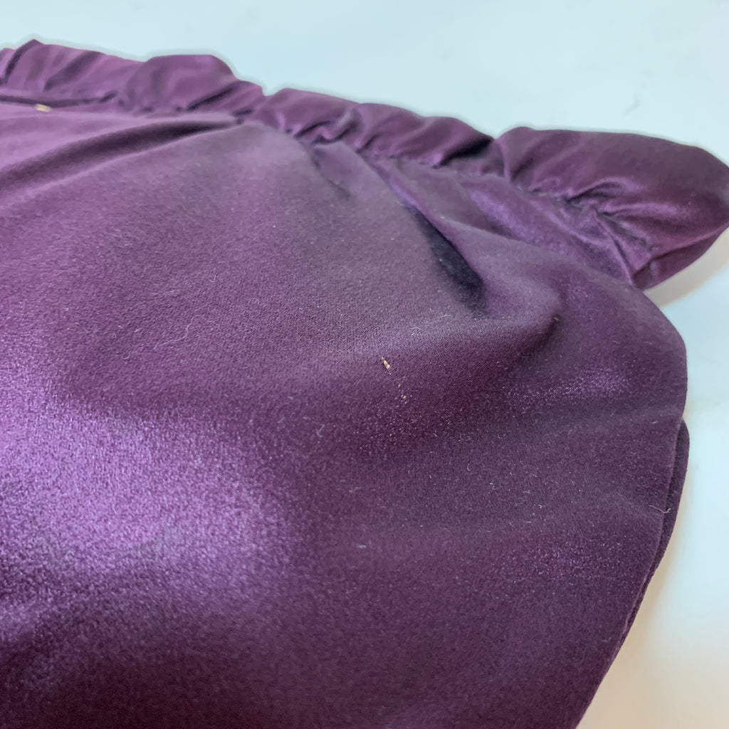 Prada Plum Pleated Satin Clutch | Gently Used |