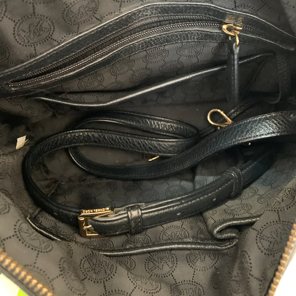 Michael Kors 'Lupita' Black Leather Small Shoulder Bag | Pre Loved |