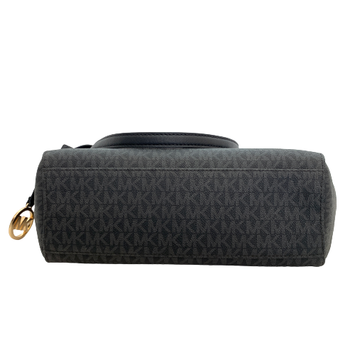 Michael Kors Monogram Black Jet Set Travel Chain Shoulder Tote | Brand New |