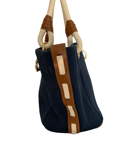 Michael Kors 'Marina' Navy Canvas Tote | Pre Loved |