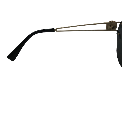 Versace Black and Silver Rimless '2148' Sunglasses | Gently Used |
