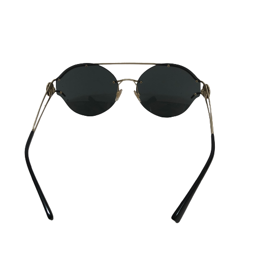 Versace Black and Silver Rimless '2148' Sunglasses | Gently Used |