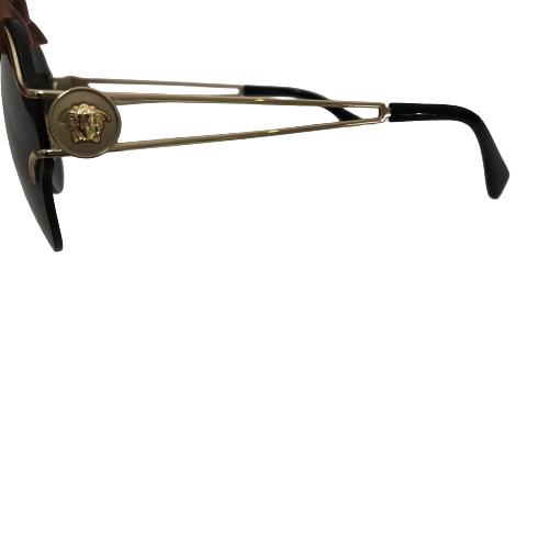 Versace Black and Silver Rimless '2148' Sunglasses | Gently Used |