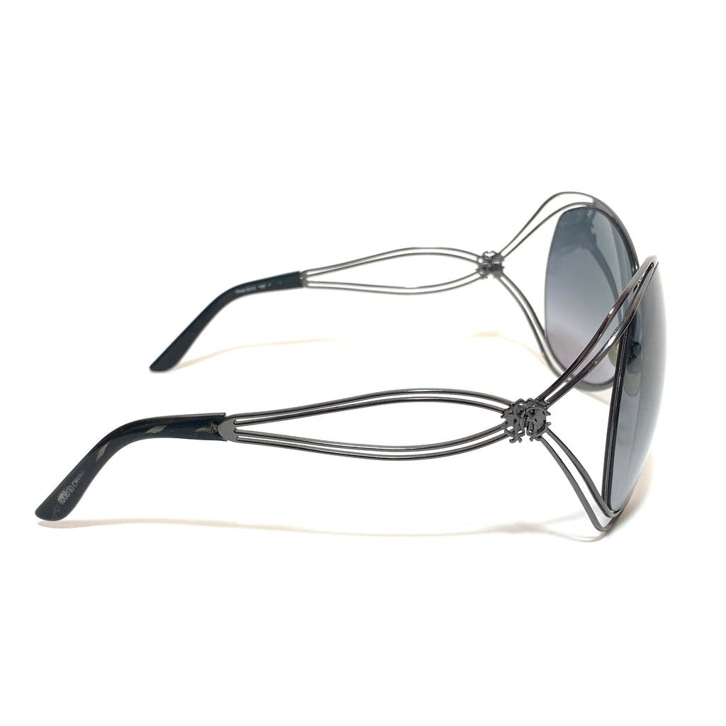 Roberto Cavalli 527S Grey Metal Butterfly Sunglasses | Pre Loved |
