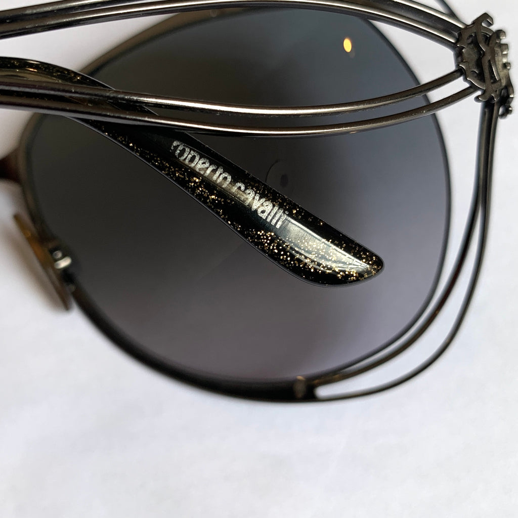 Roberto Cavalli 527S Grey Metal Butterfly Sunglasses | Pre Loved |