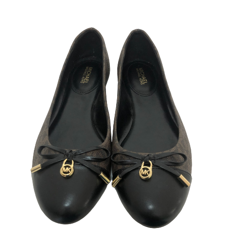 Michael Kors Brown and Black 'Melody' Ballet Flats | Like new |