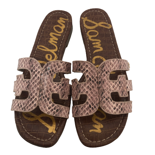 Sam Edelman Snakeprint 'Bay' Leather Slides | Like New |