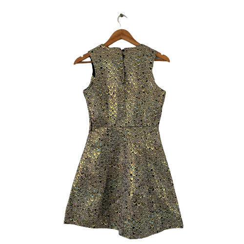 Vero Moda Gold Printed Shift Dress | Brand New |