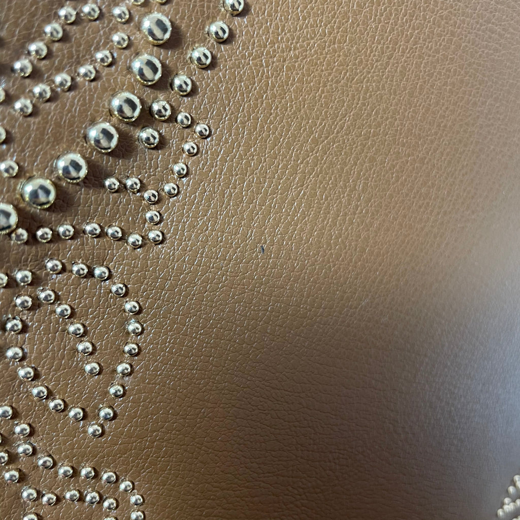 Michael Kors Tan Leather 'Ellis' Gold Studded Tote | Like New |