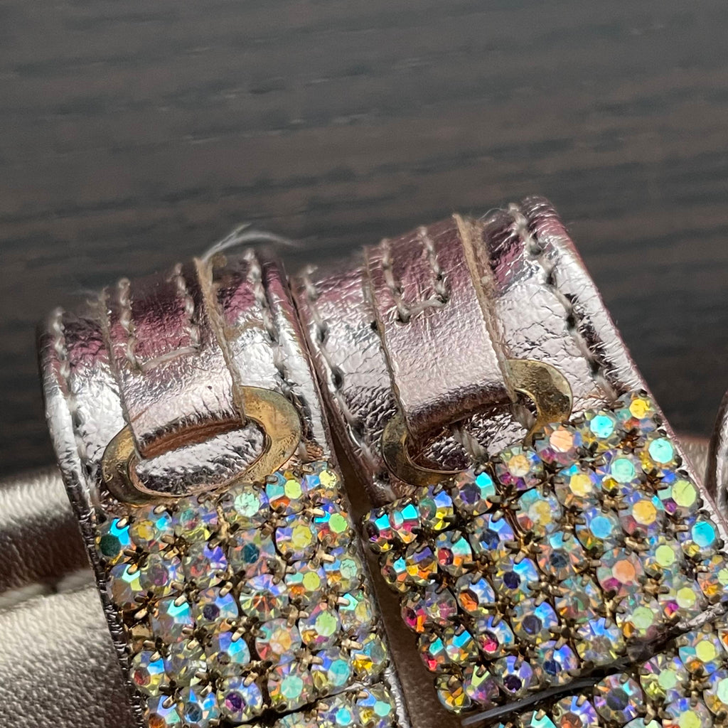 River Island Rose Gold Rhinestone Sandals | Gently Used |