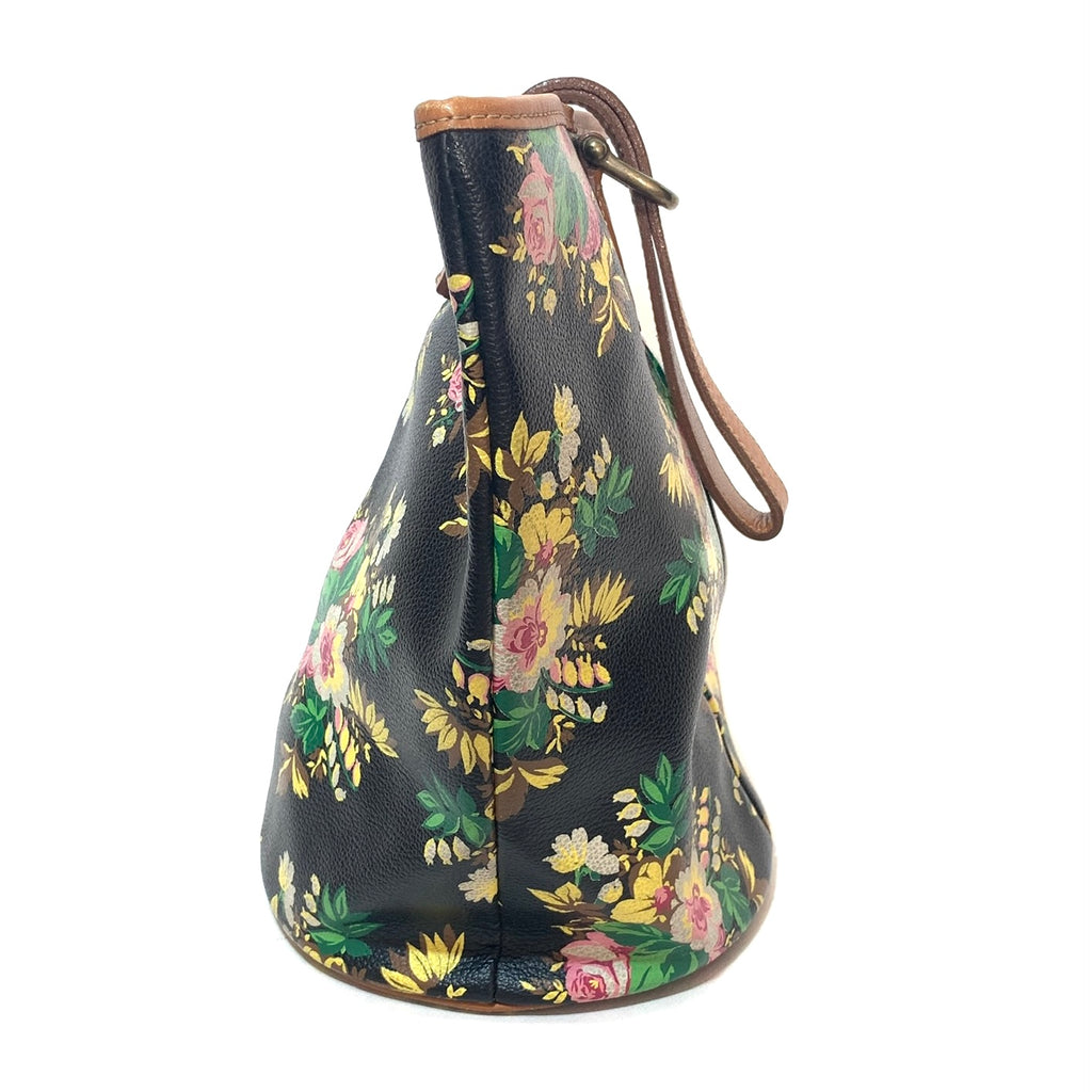 Kenzo Printed Leather Floral Bucket Bag | Pre Loved |