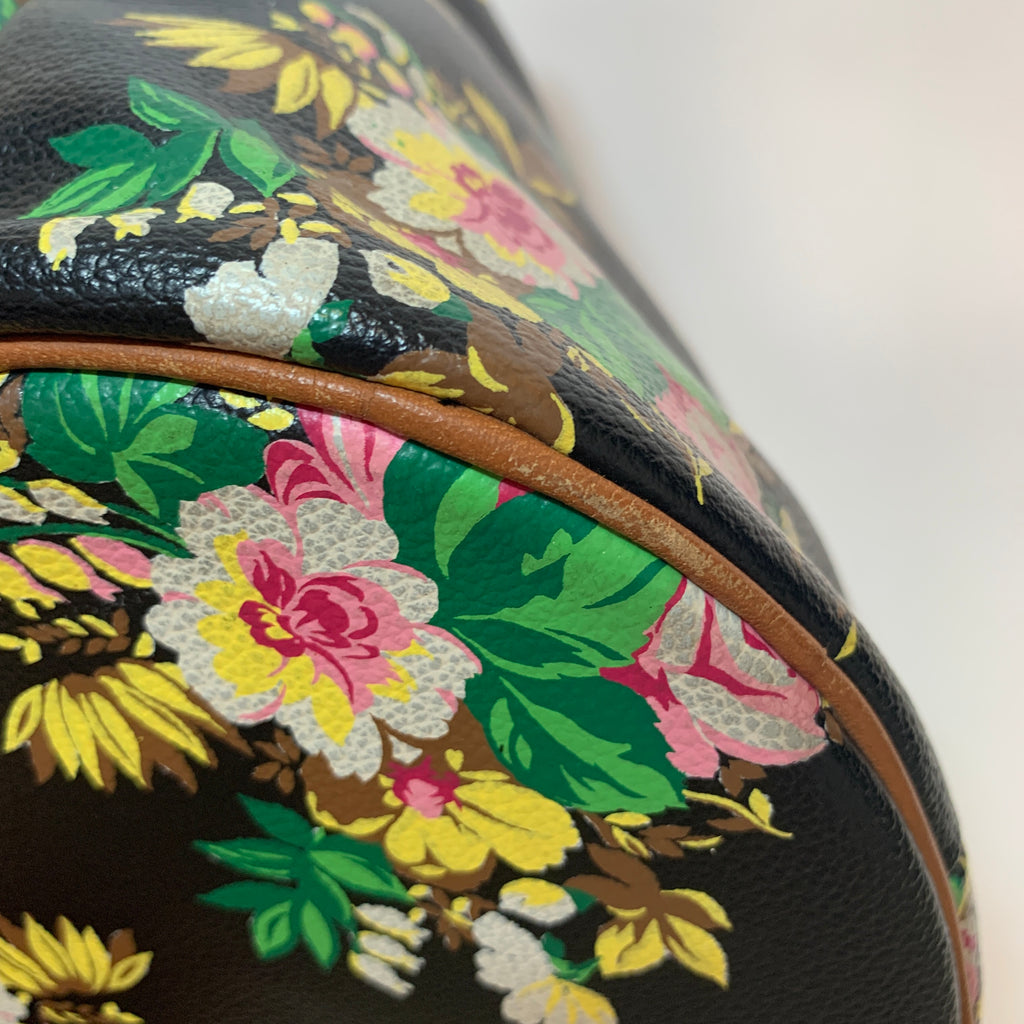 Kenzo Printed Leather Floral Bucket Bag | Pre Loved |