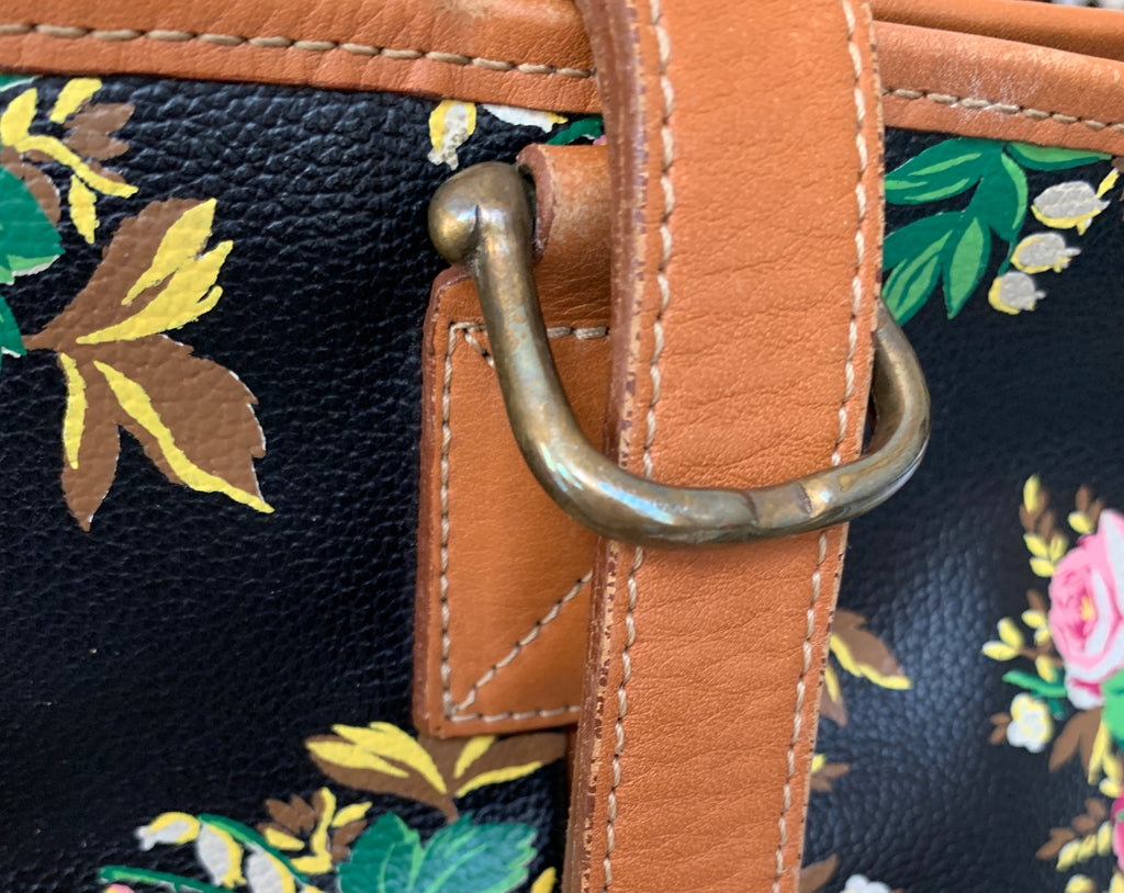 Kenzo Printed Leather Floral Bucket Bag | Pre Loved |