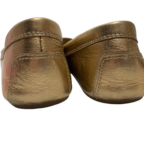 Michael Kors Gold Pebbled Leather Loafers | Pre Loved |