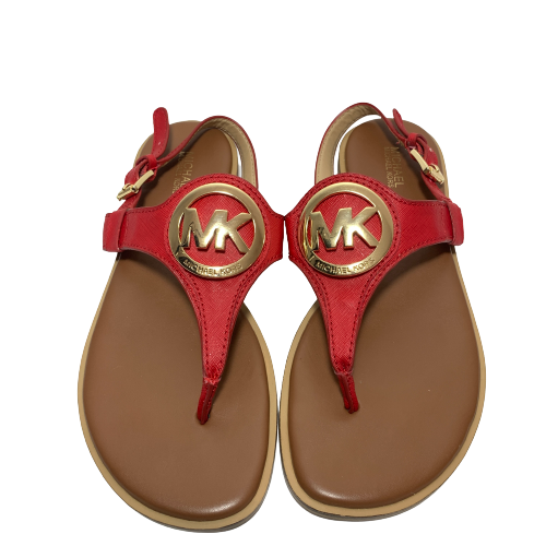 Michael Kors Red Leather Thong Sandals | Pre Loved  |