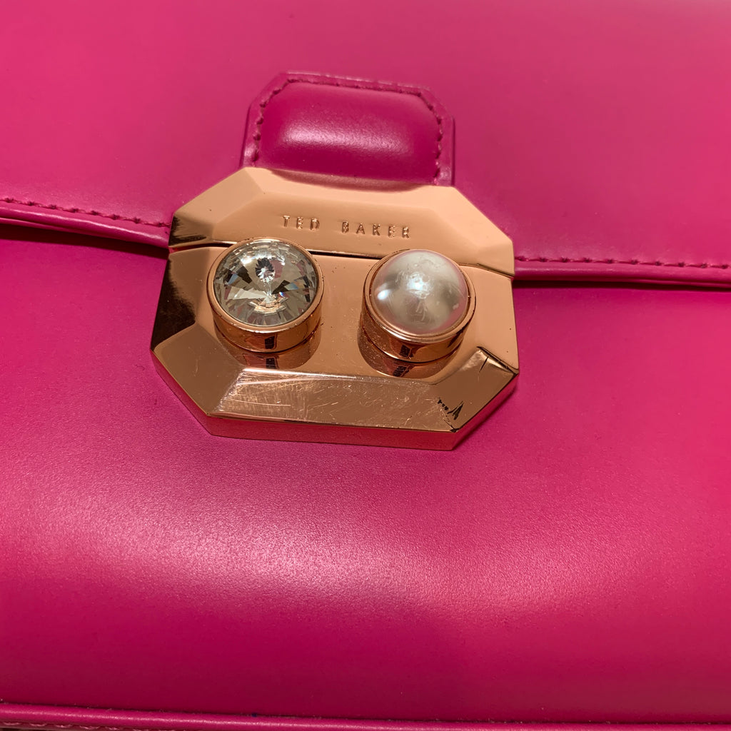 Ted Baker Fuschia Leather Crossbody Bag | Pre Loved |