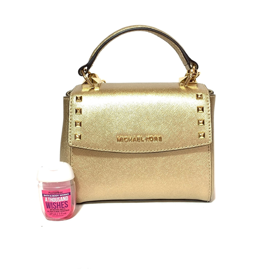 Michael Kors Gold 'Dillon' Small Stud Satchel | Gently Used |