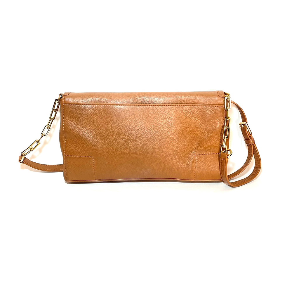 Tory Burch Tan 'Britten' Fold-over Messenger Bag | Pre Loved |