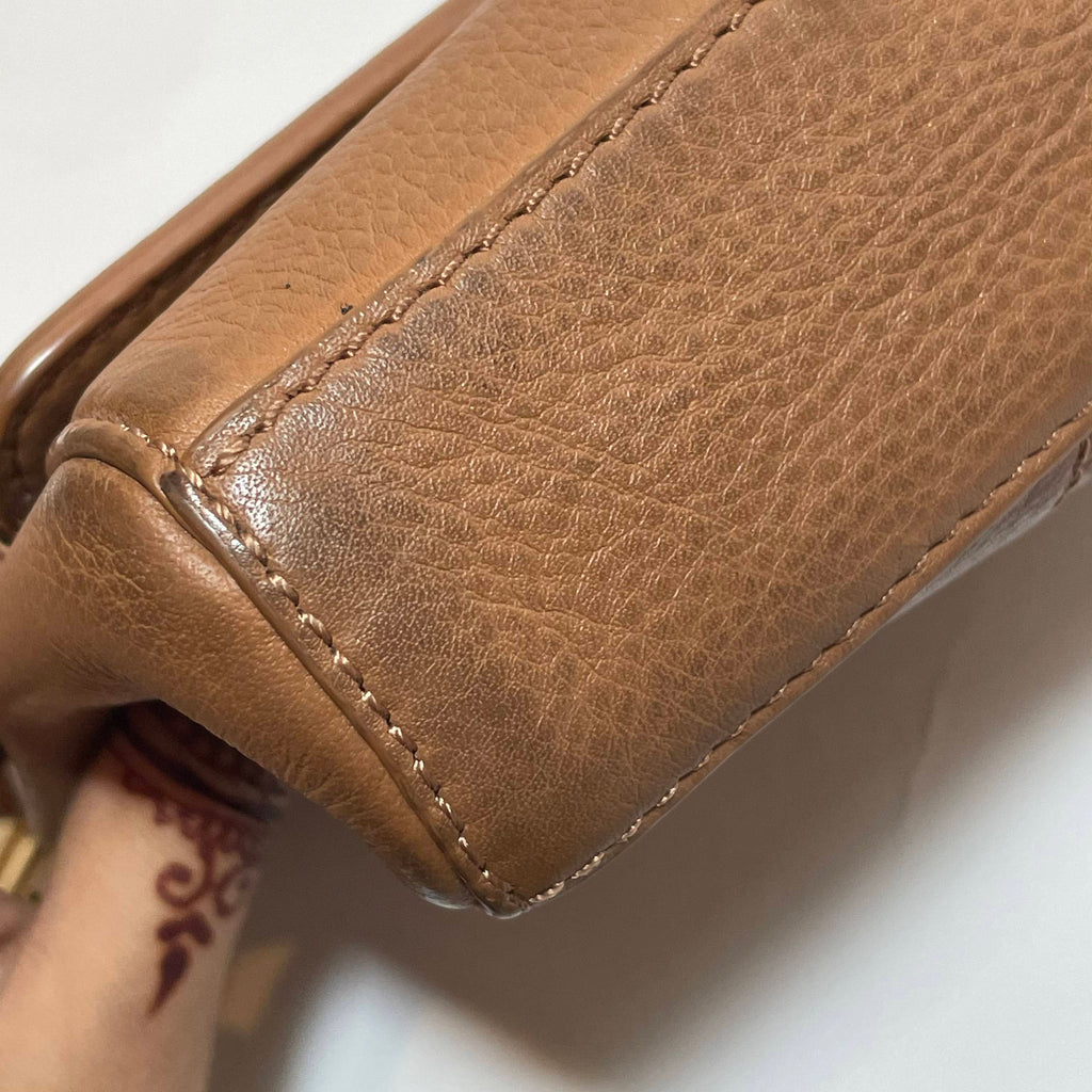 Tory Burch Tan 'Britten' Fold-over Messenger Bag | Pre Loved |