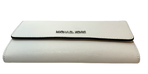 Michael Kors White Leather Jet Set Envelope Wallet | Brand New |