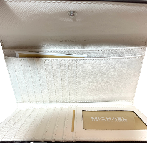 Michael Kors White Leather Jet Set Envelope Wallet | Brand New |