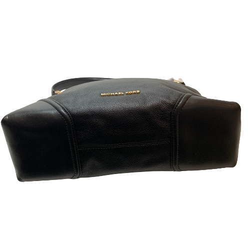 Michael Kors Black Leather 'Nicole' Shoulder Bag | Brand New |