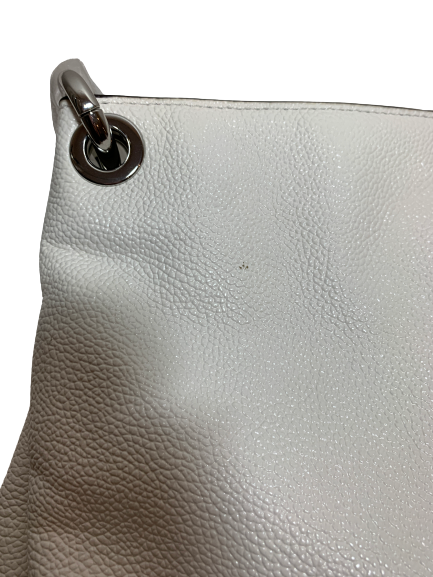 Michael Kors White Leather 'Nicole' Shoulder Bag | Brand New |