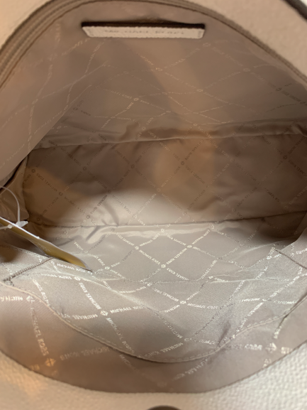 Michael Kors White Leather 'Nicole' Shoulder Bag | Brand New |