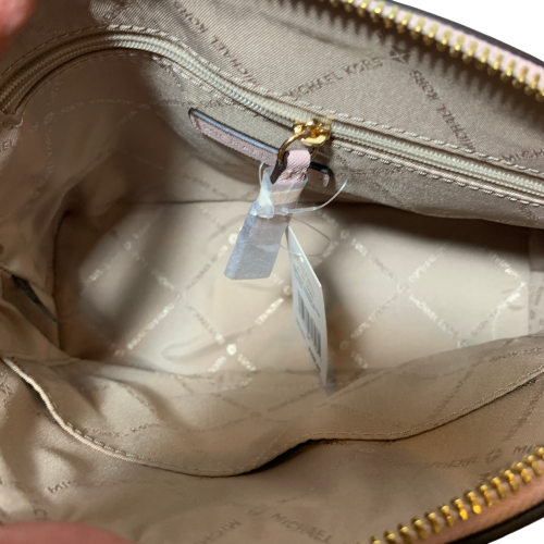 Michael Kors Powder Blush Leather Jet Set Travel Dome Crossbody Bag | Brand New |