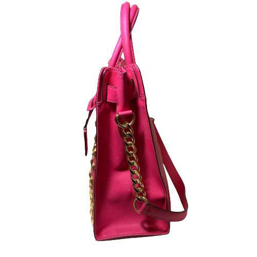 MIchael Kors Pink Hamilton Lock Large Satchel | Pre Loved |