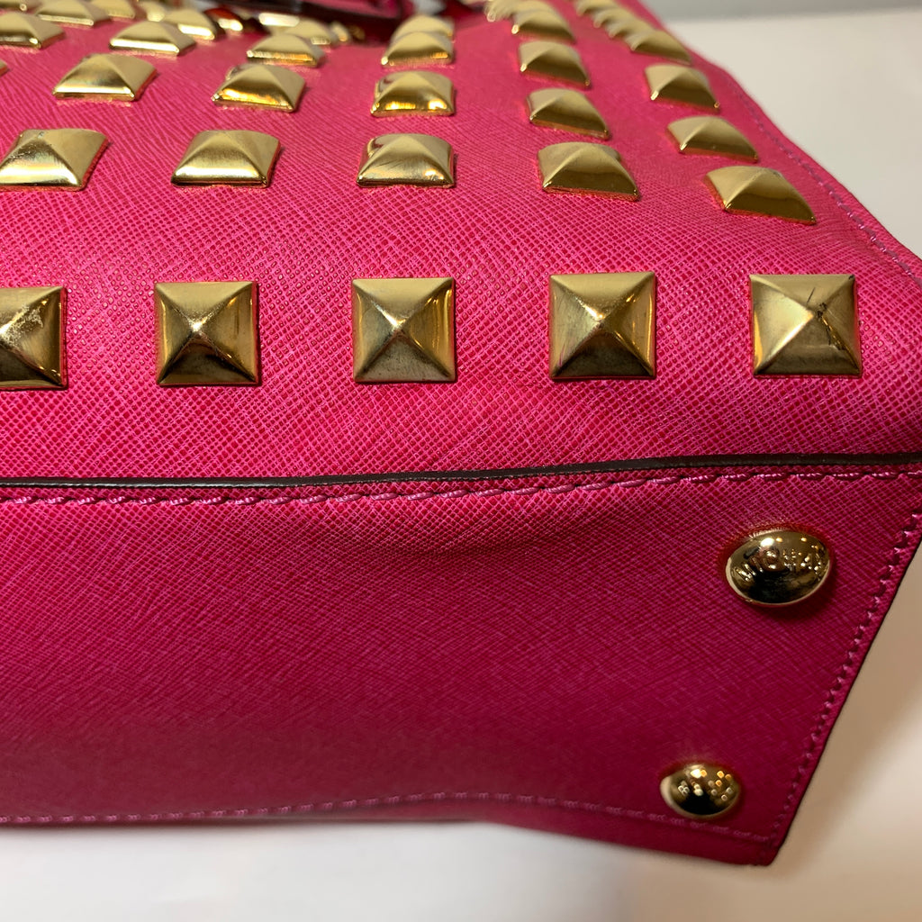 MIchael Kors Pink Hamilton Lock Large Satchel | Pre Loved |