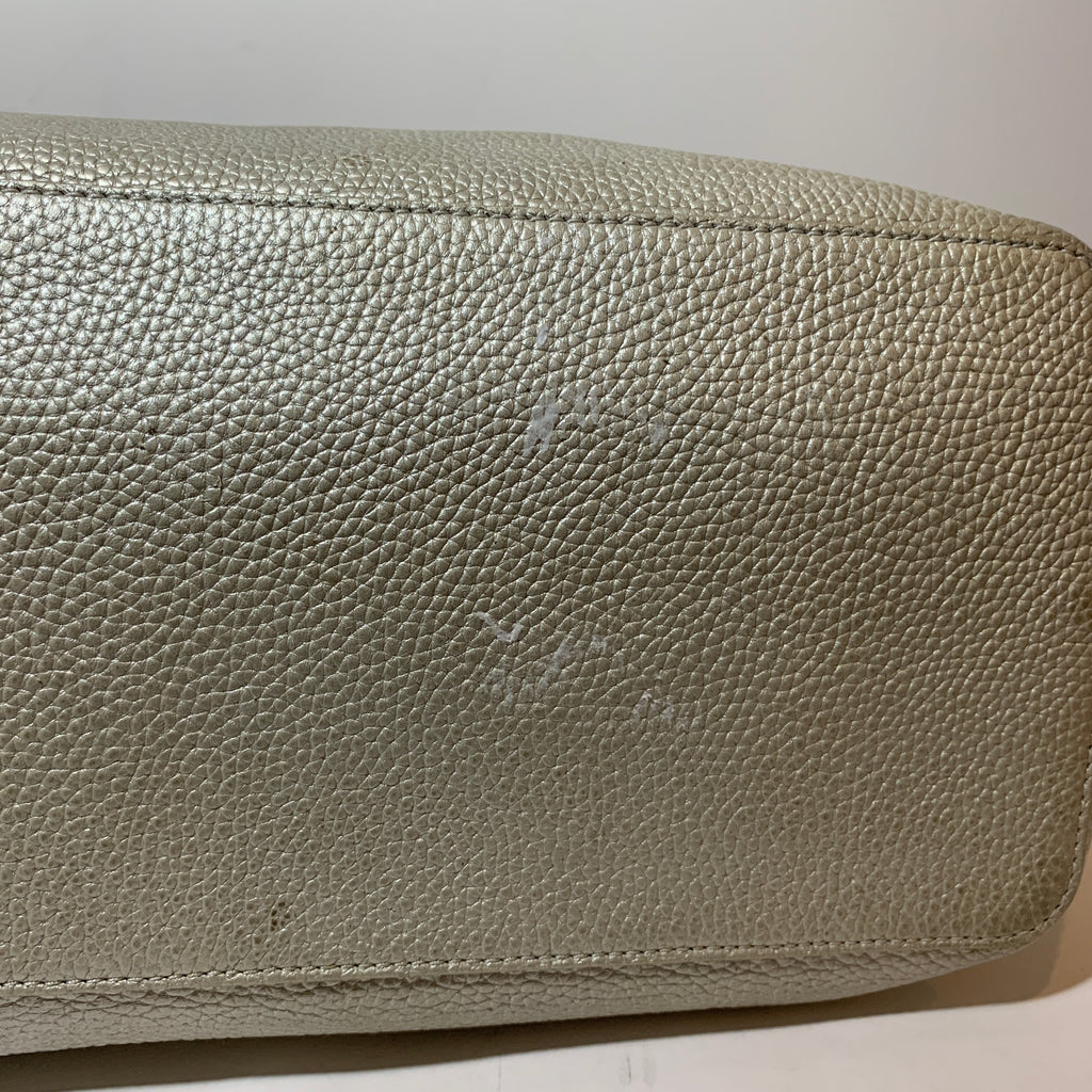 Tory Burch Silver Pebbled Leather 'Perry' Tote | Pre Loved |