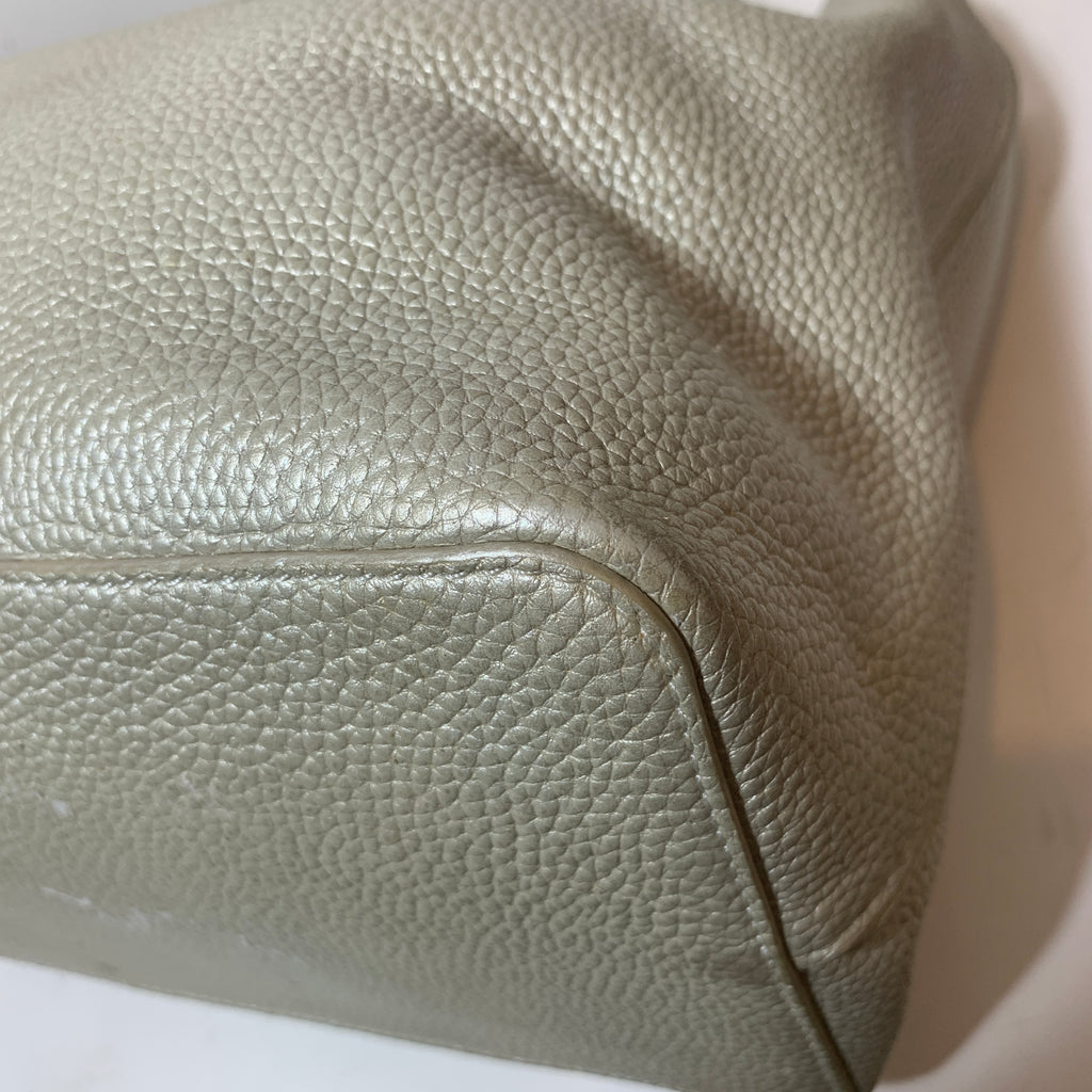 Tory Burch Silver Pebbled Leather 'Perry' Tote | Pre Loved |