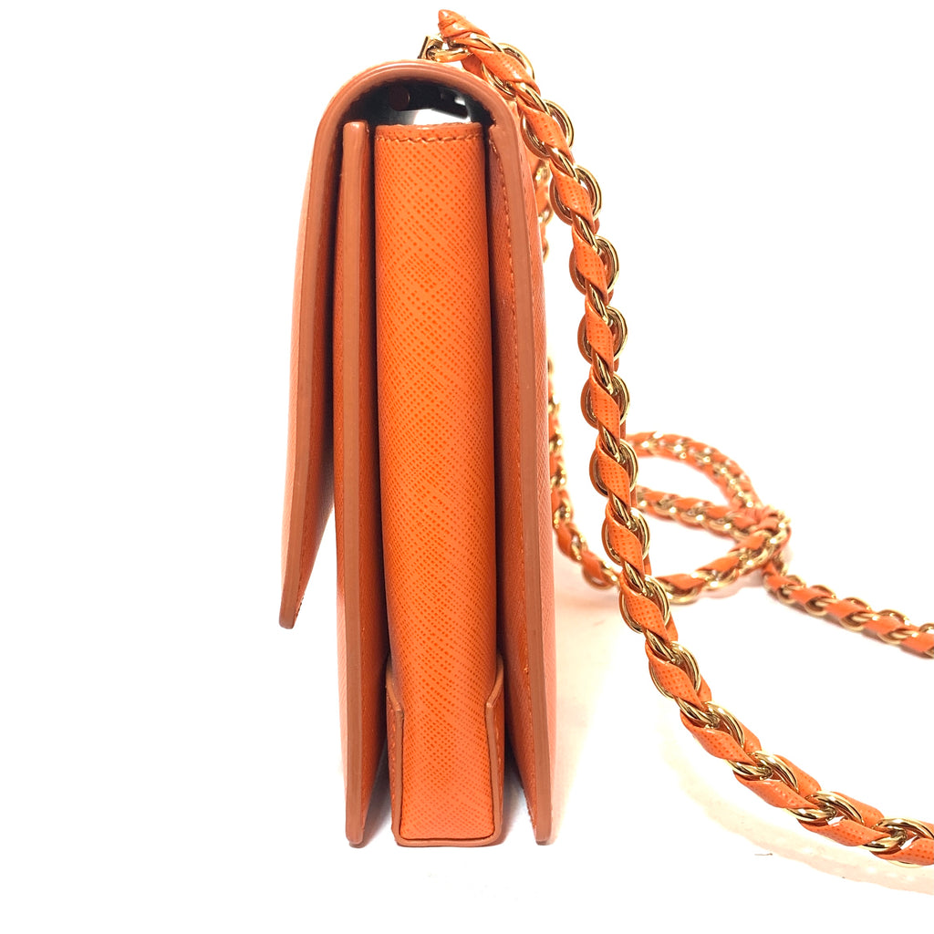 Salvatore Ferragamo Orange Vara Bow Leather Shoulder Bag | Pre Loved |