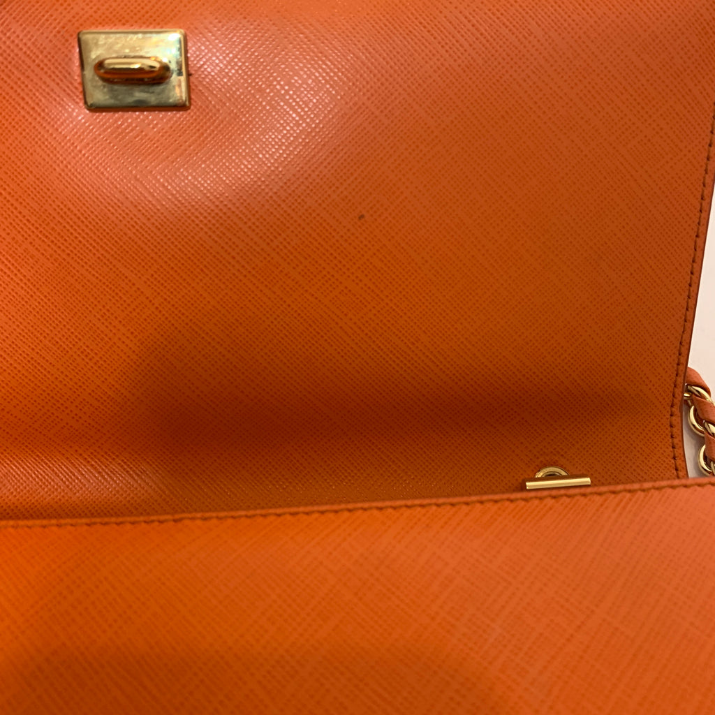 Salvatore Ferragamo Orange Vara Bow Leather Shoulder Bag | Pre Loved |