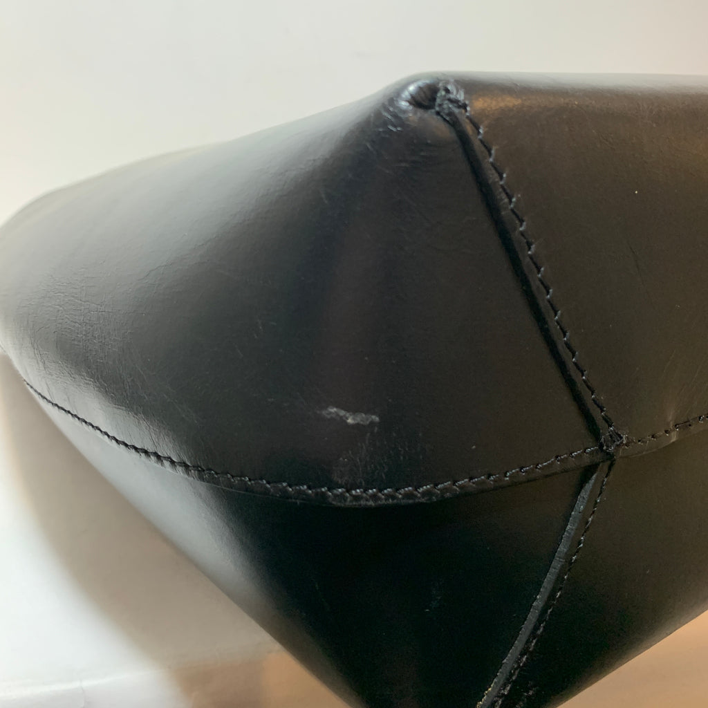 ZARA Black Leather Large Tote Bag | Pre Loved |