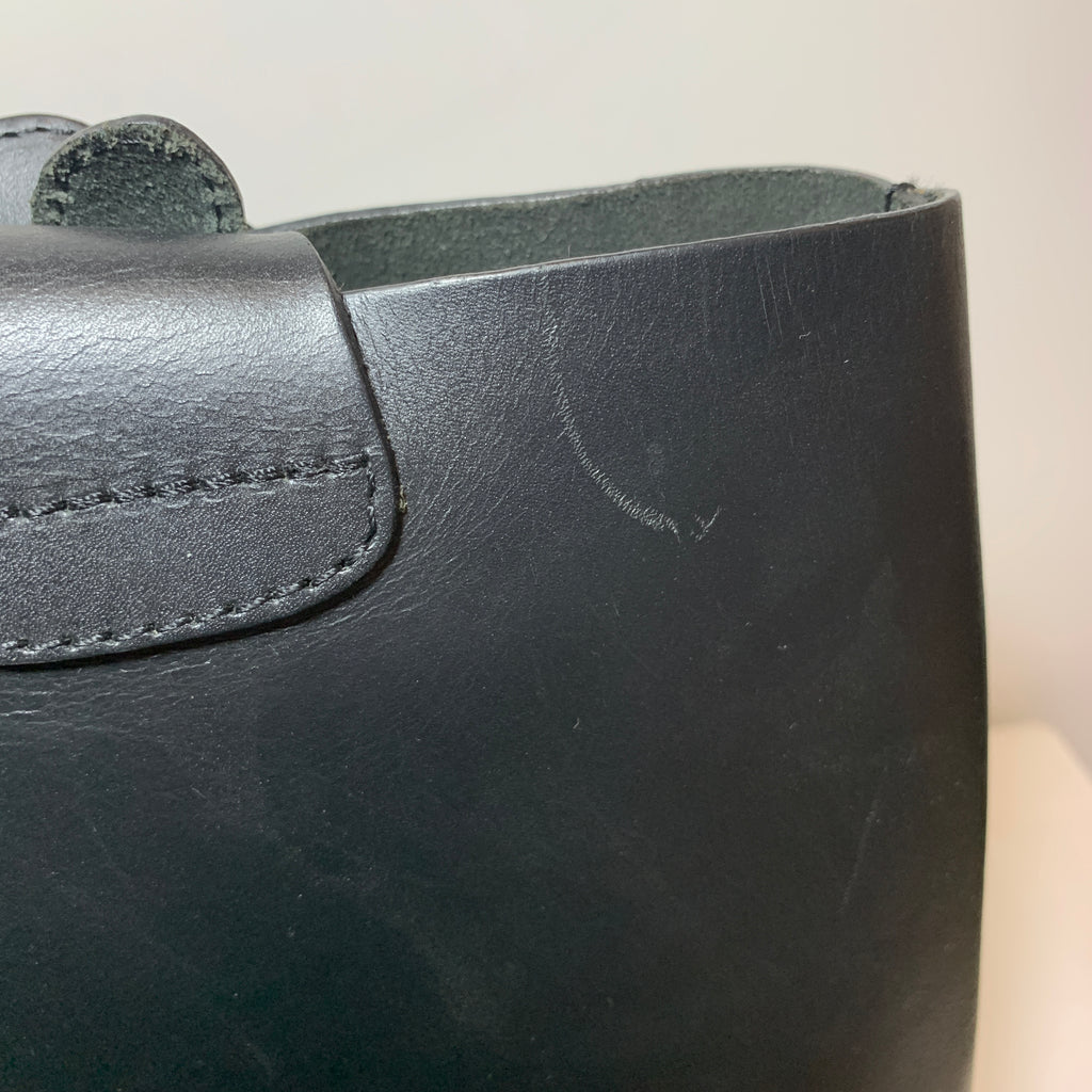 ZARA Black Leather Large Tote Bag | Pre Loved |