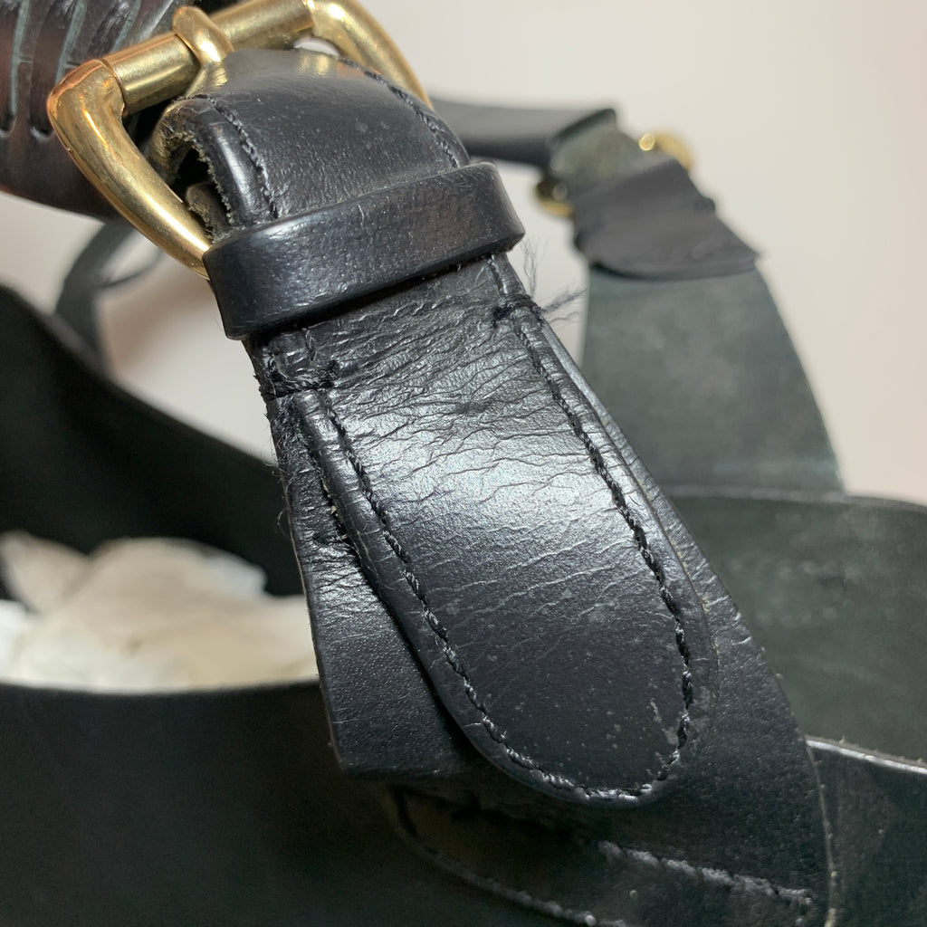 ZARA Black Leather Large Tote Bag | Pre Loved |